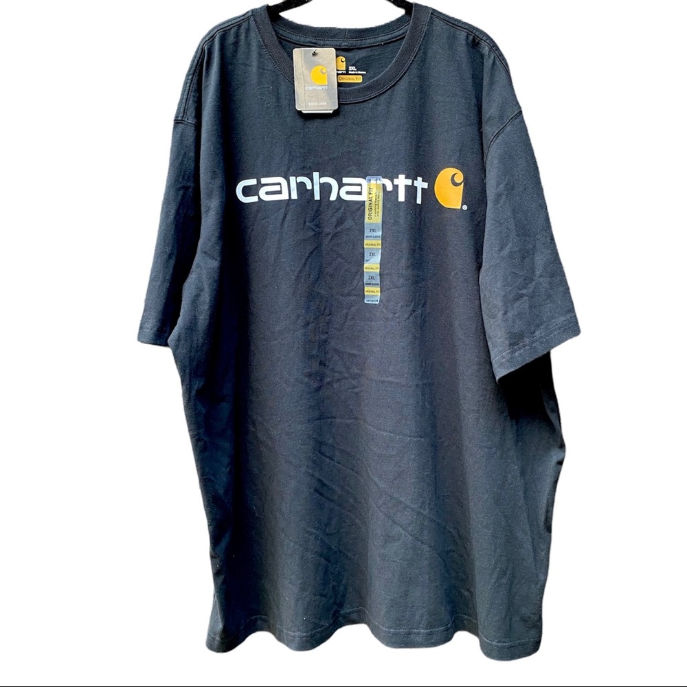 Carhartt Short Sleeve Logo T-Shirt Original Fit Size 2XL Black